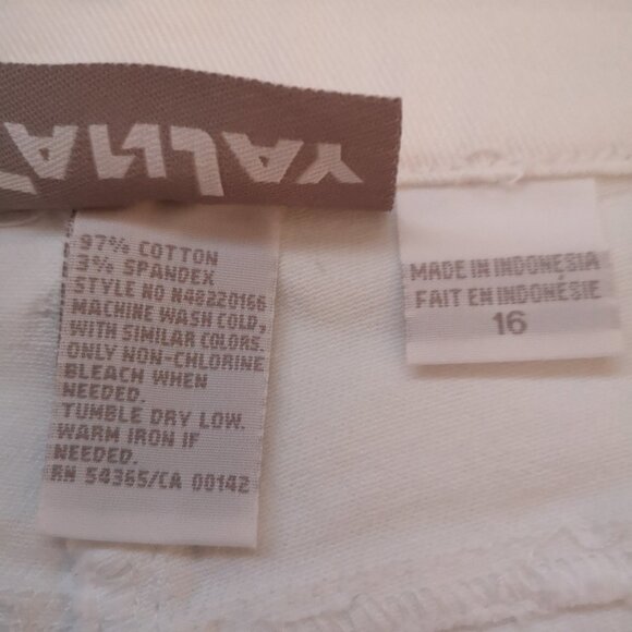 TanJay Ladies Size 16 Petite White Jean 2 Piece Suit - Picture 9 of 10